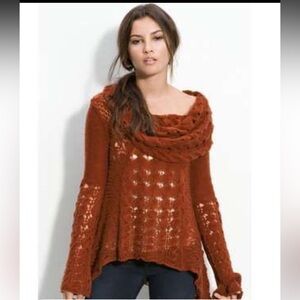 Free People Cool Grace Cable Knit Sweater